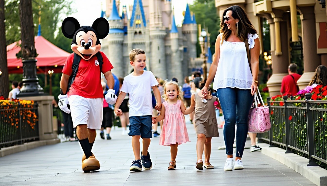 Family enjoying Walt Disney World